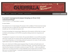 Tablet Screenshot of guerrillaprojectmanager.com
